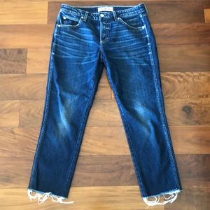 Amo denim Tomboy frayed-hem Cropped